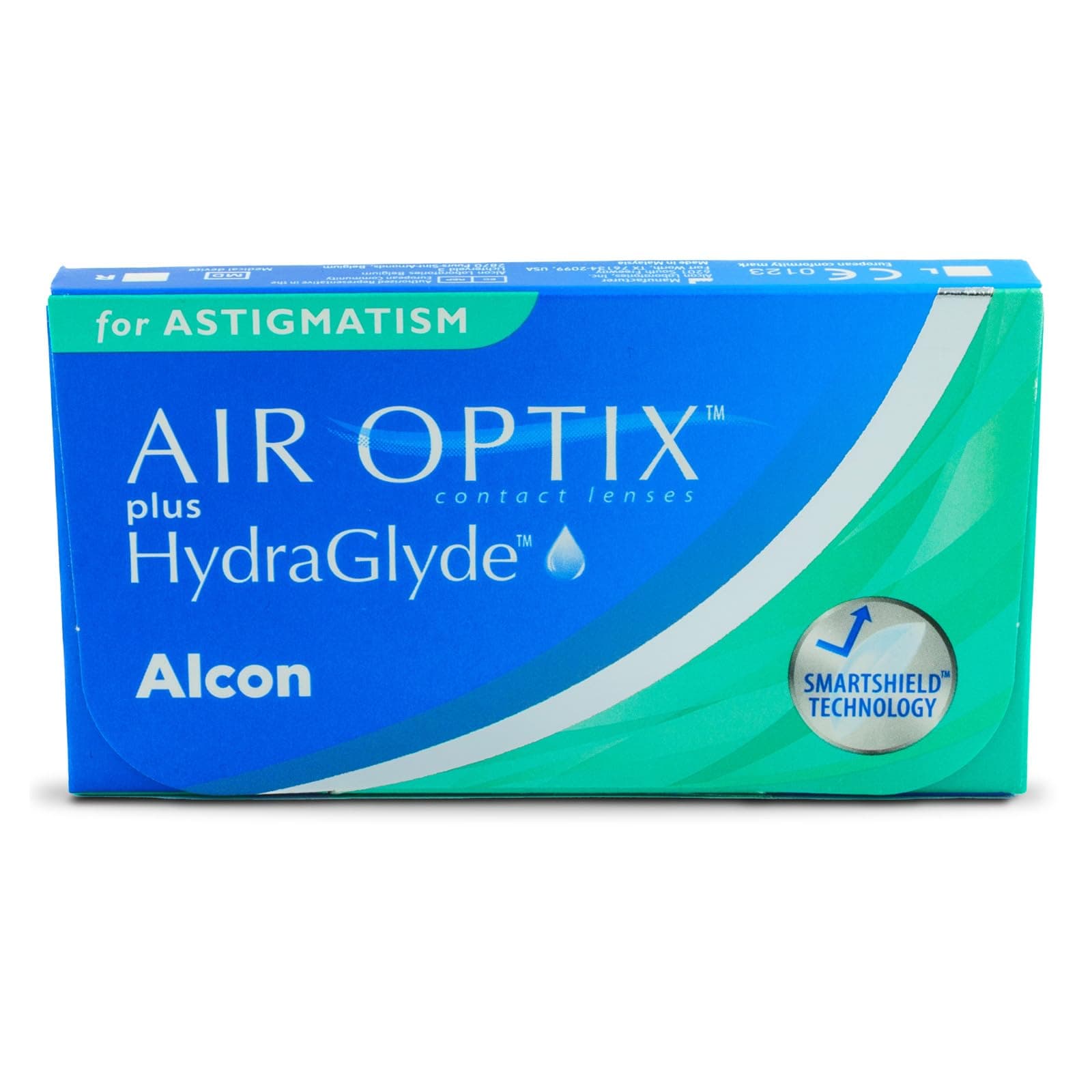 Air Optix plus HydraGlyde for Astigmatism Monatslinsen weich | 6 Stück | BC 8.7 mm | DIA 14.5 mm | CYL -02.25 | ACHSE 20 | -07.00 Dioptrien