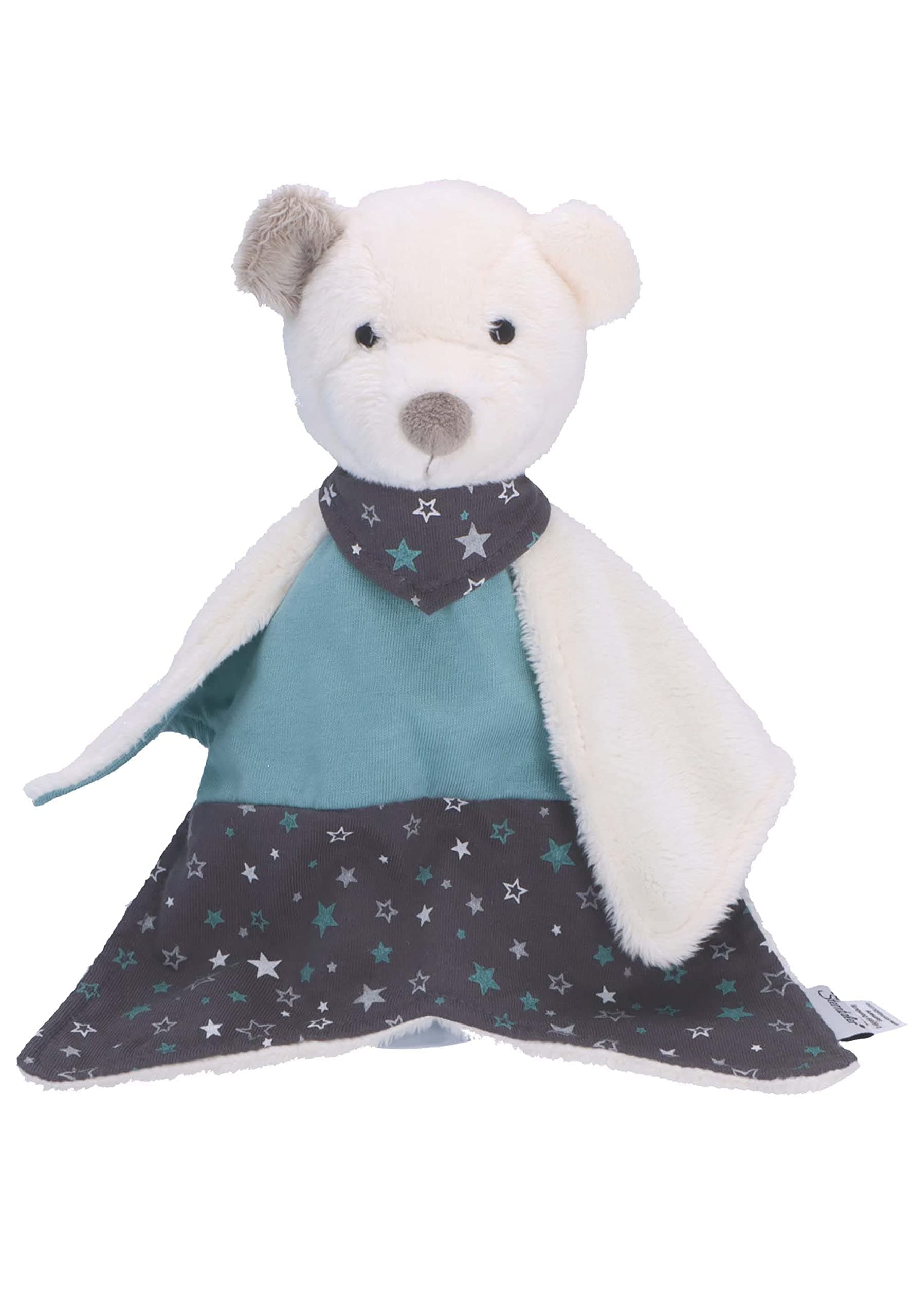 Sterntaler Baby Unisex Schmusetuch M Eisbär Elia - Kuscheltuch, Dunkelgrau