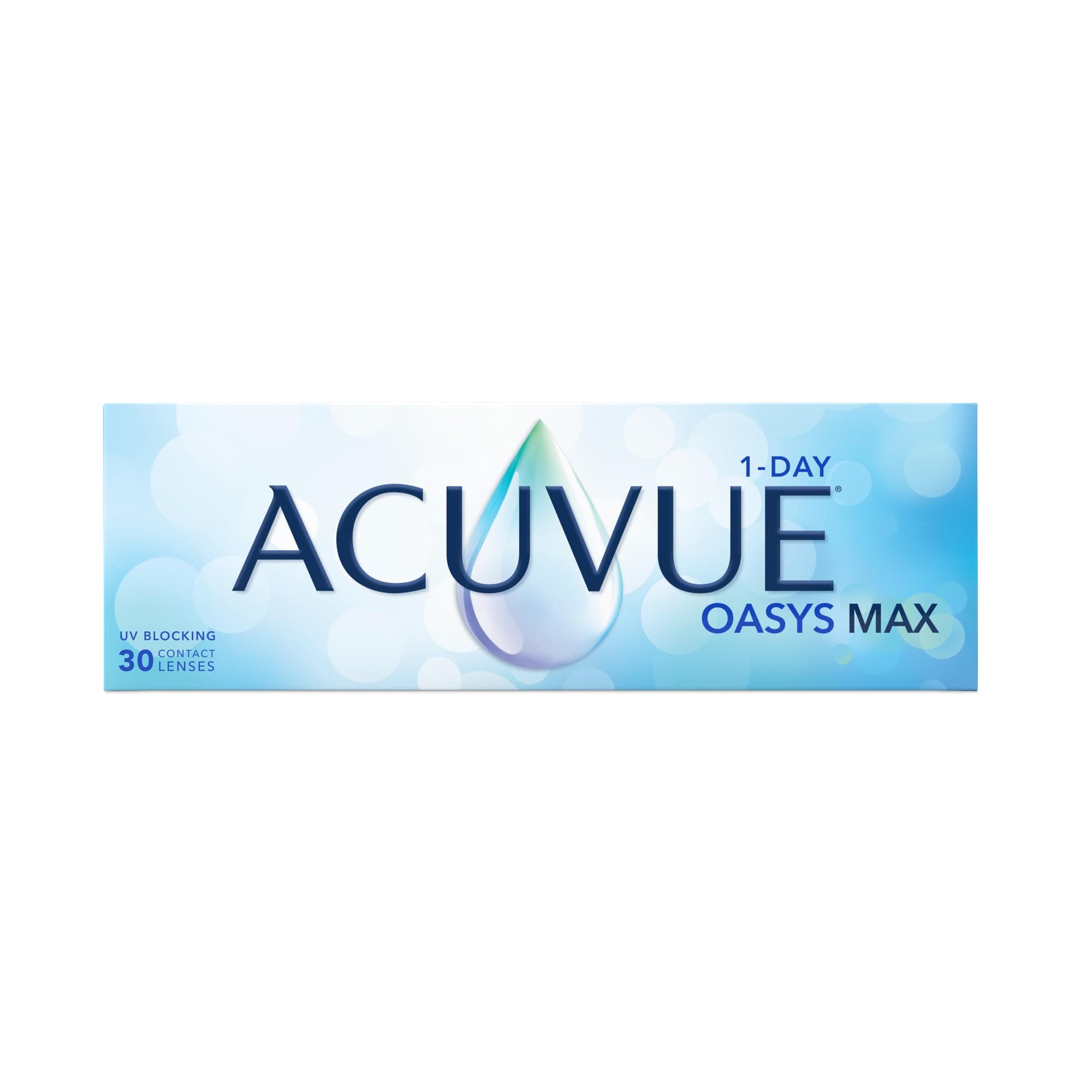 ACUVUE OASYS MAX 1-Day Tageskontaktlinsen – Helfen dabei, das Gefühl von müden & trockenen Augen zu reduzieren – 30 Tageskontaktlinsen mit +3.25 dpt und BC 9.0 – UV Schutz & angenehmes Tragegefühl