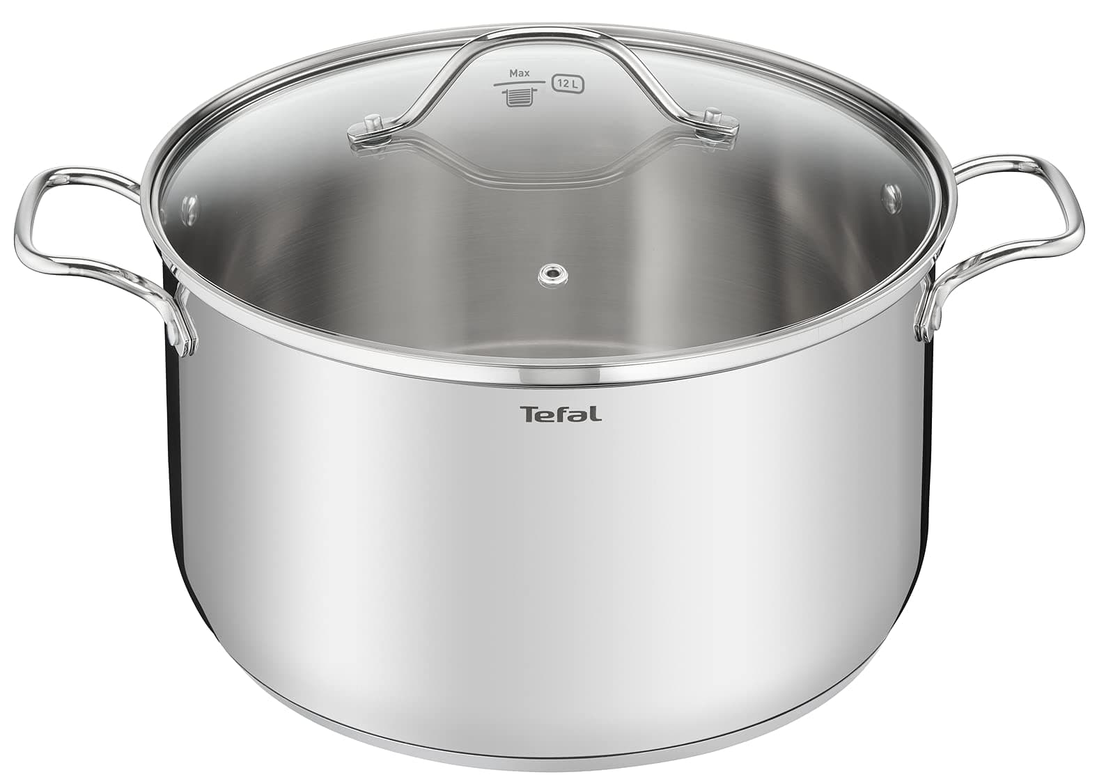 Tefal Intuition XL Kochtopf 36 cm / 17,5 l, Induktion, Edelstahl 18/10, 5 Jahre Garantie, robuste genietete Griffe, Glasdeckel B8647504