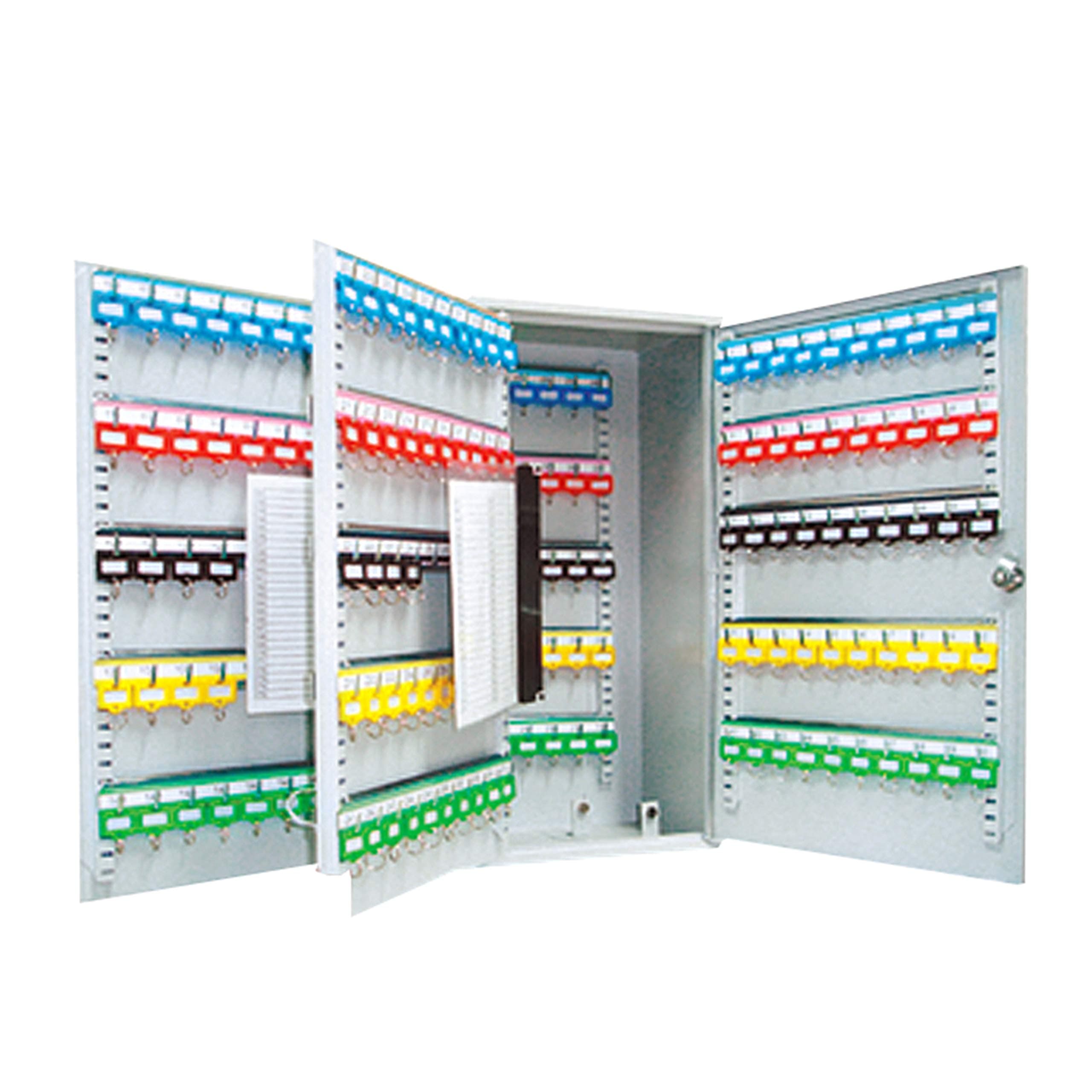 ARREGUI PL300 Schlüsselschrank | Schlüsselkasten aus Stahl mit 300 verstellbaren und nummerierten Haken | Schlüsselbox inkl. 300 Beschriftbare Schlüsselanhänger & Schlüsselliste | 55x38x20,5 cm | Grau