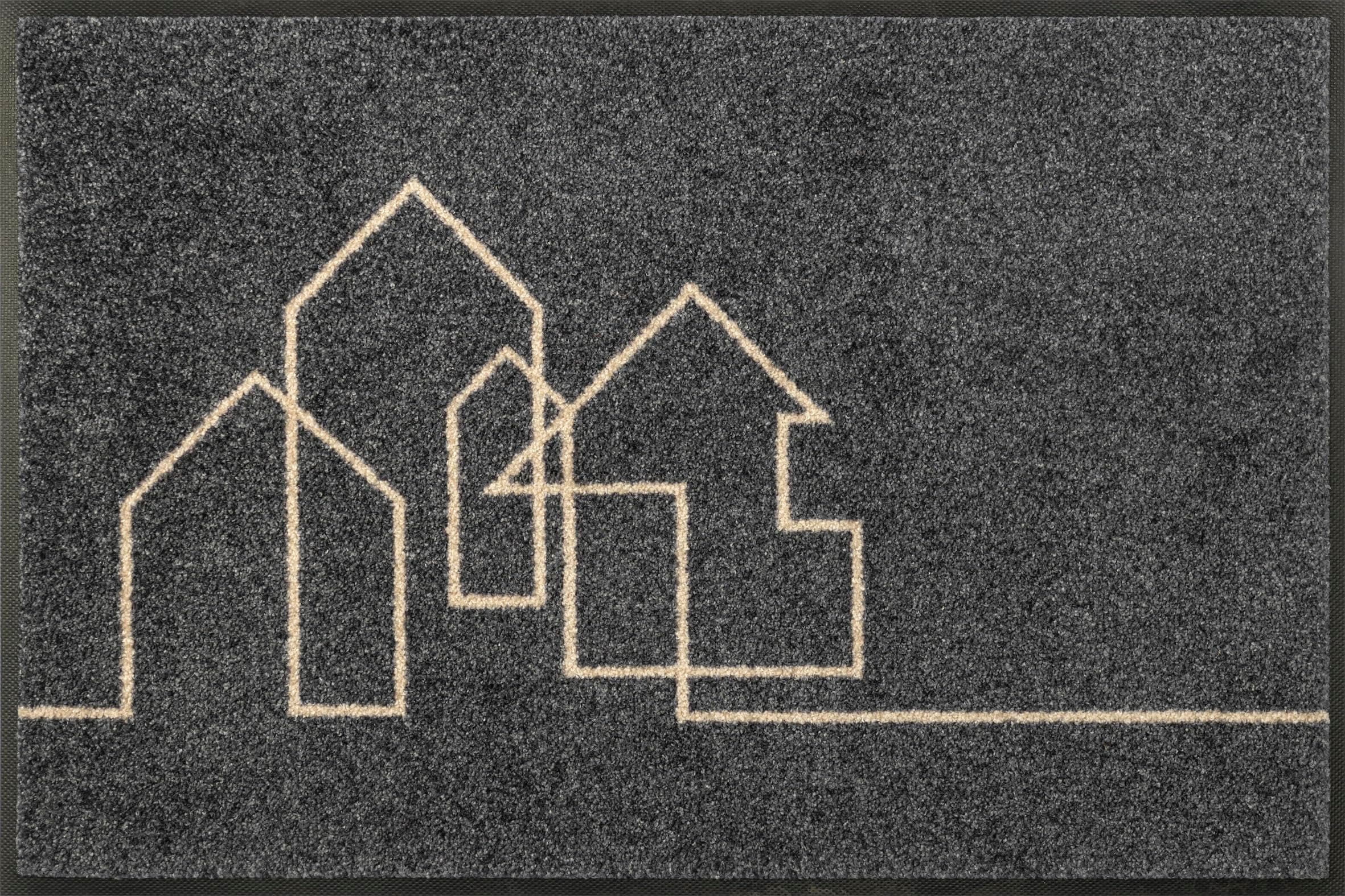 wash+dry Fußmatte, Linestreet 50x75cm, innen und außen, waschbar